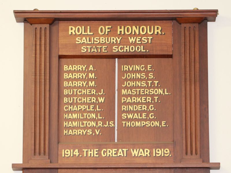 Salisbury West State School Roll of Honour