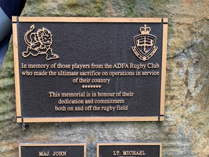 ADFA Rugby Club memorial