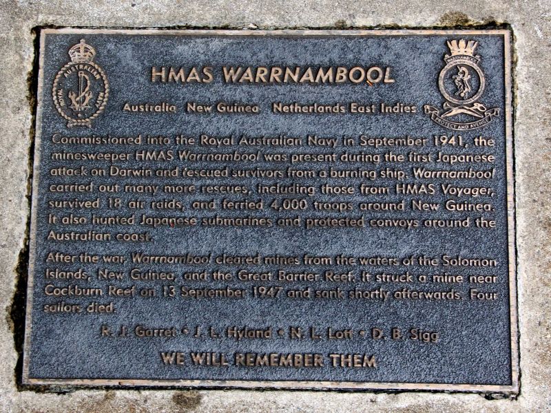 HMAS Warrnambool Memorial Plaque