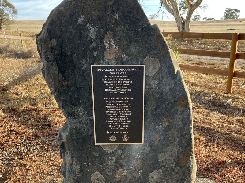 Rockleigh Roll of Honour