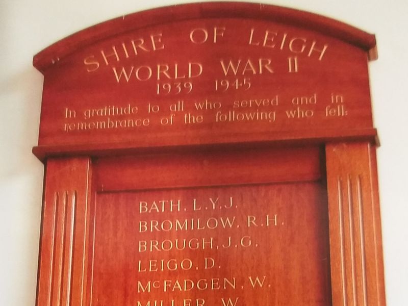 Shire of Leigh Honor Roll 