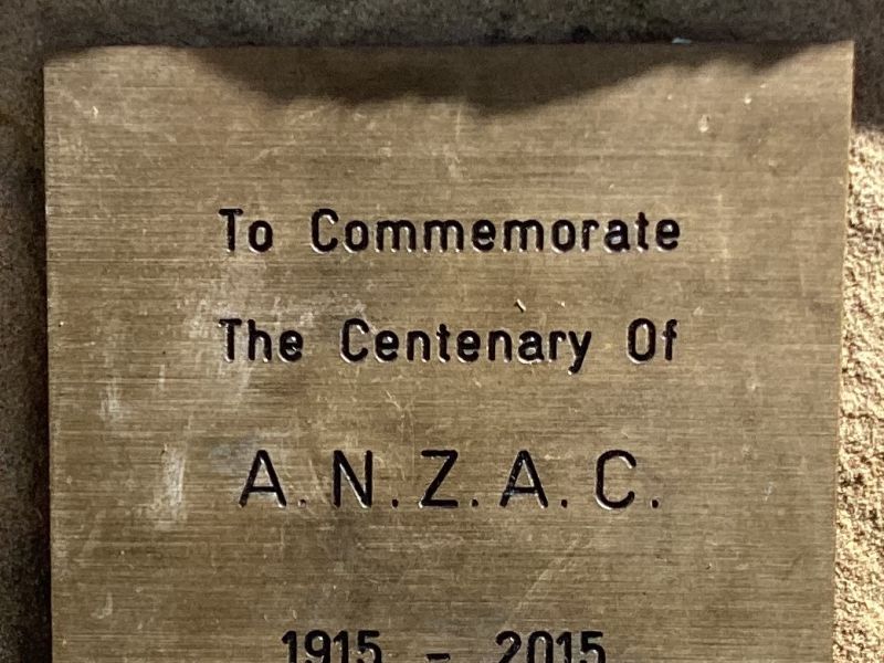 Centenary of ANZAC Memorial Plaque