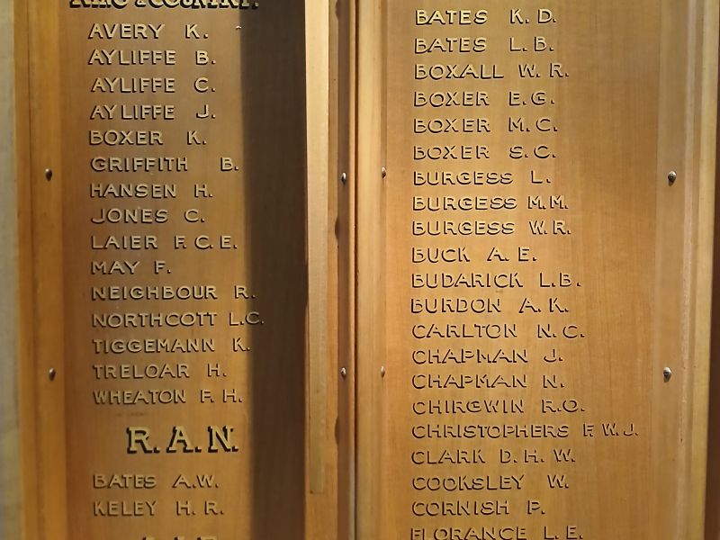 Kingscote & District Honour Roll WW2