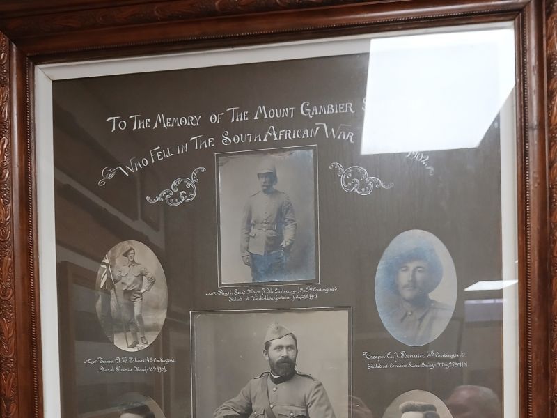 Mount Gambier Boer War Pictorial Roll of Honor 