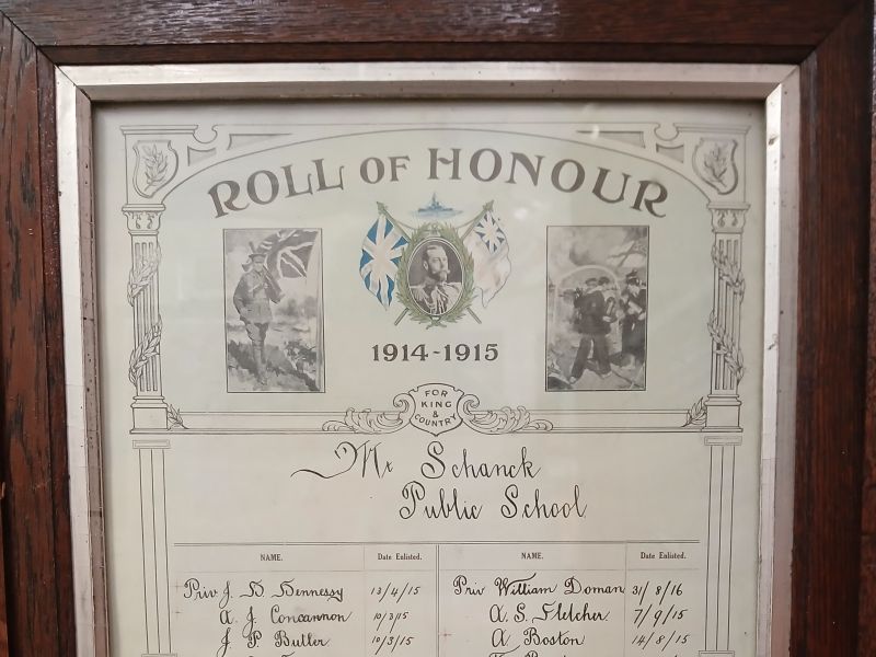 Mt Schanck Public School Roll of Honor