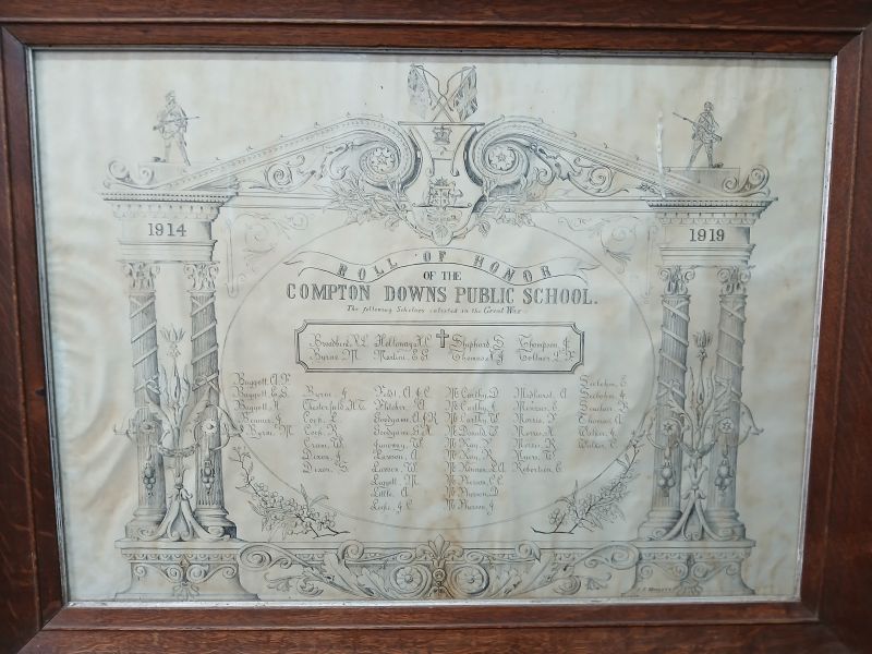 Compton Downs Public School Roll of Honor 