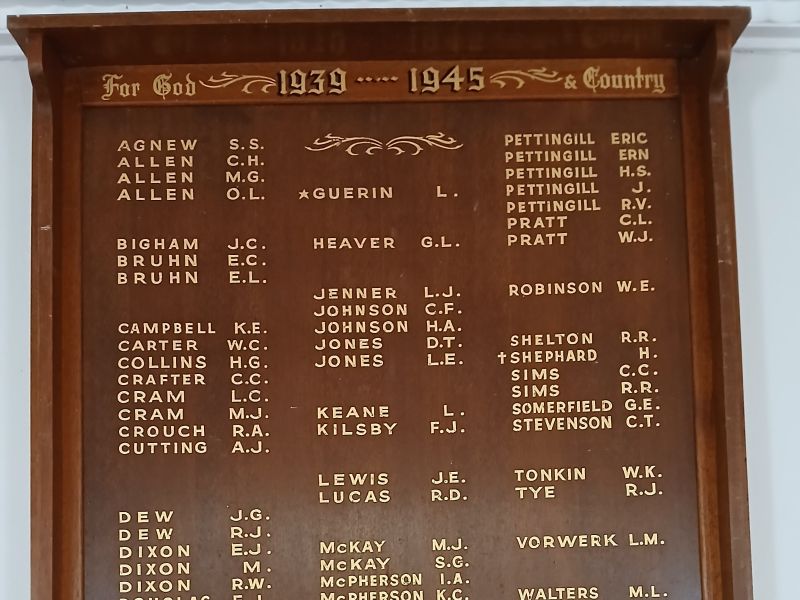 Compton Honour Roll WW2