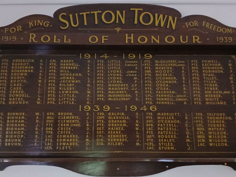 Sutton Town Roll of Honour