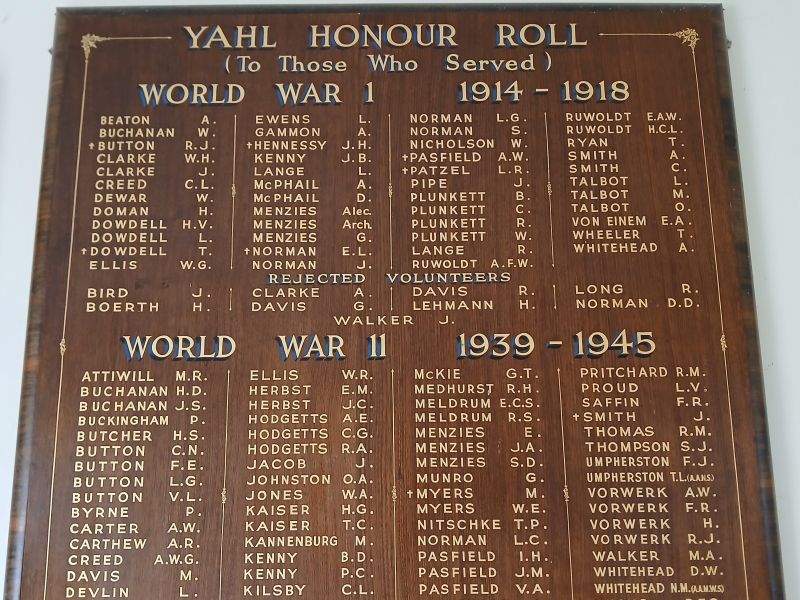Yahl Honour Roll