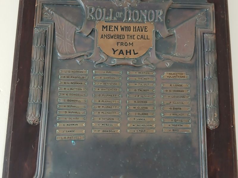 Yahl Roll of Honor