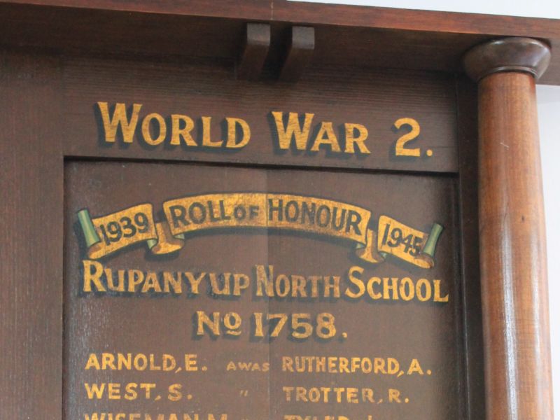 Rupanyup North School No 1758 Roll of Honour