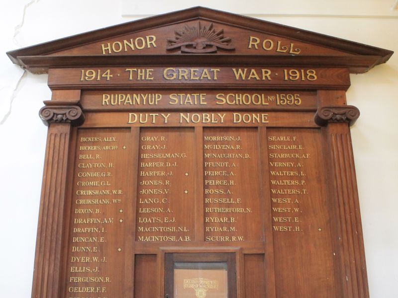 Rupanyup State School No 1595 Honor Roll