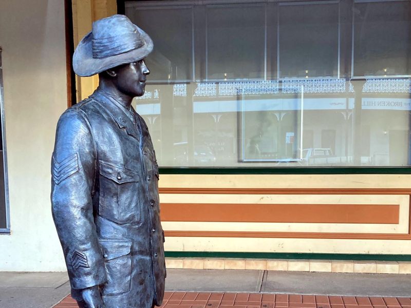 Corporal R. R. Inwood, VC Statue Located Outside the Broken Hill Returned and Services League Club Rooms