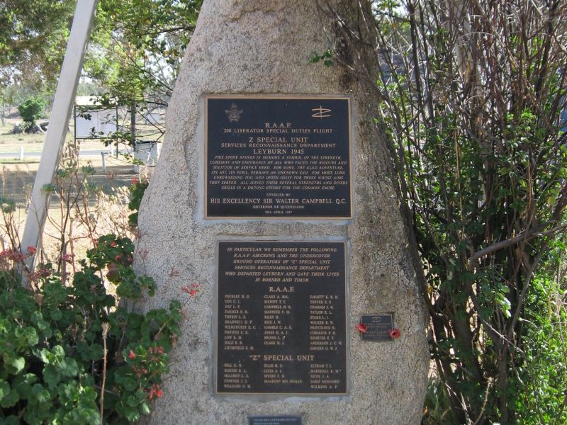 Liberator Park Leyburn - 200 Special Flight & Z Special Unit Monument