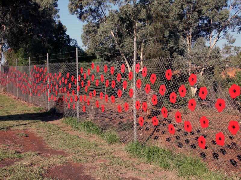 Cobar Memorial Poppy Fence