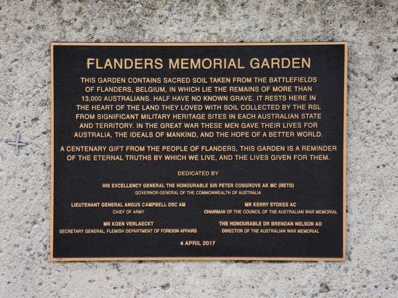 The dedication plaque