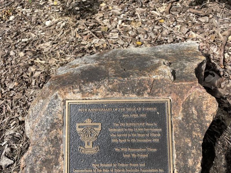80th Ann of the Siege of Tobruk Plaque