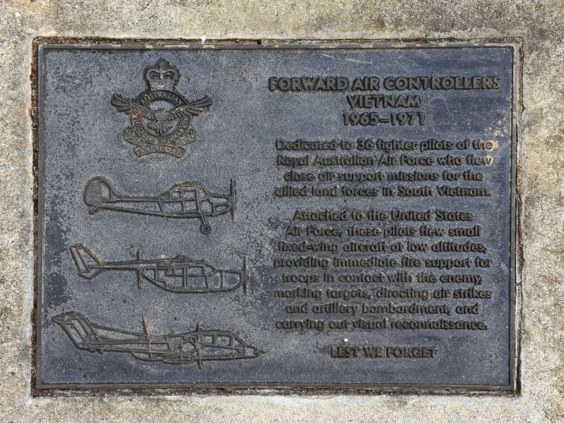 The plaque commemorating Forward Air Controllers in Vietnam