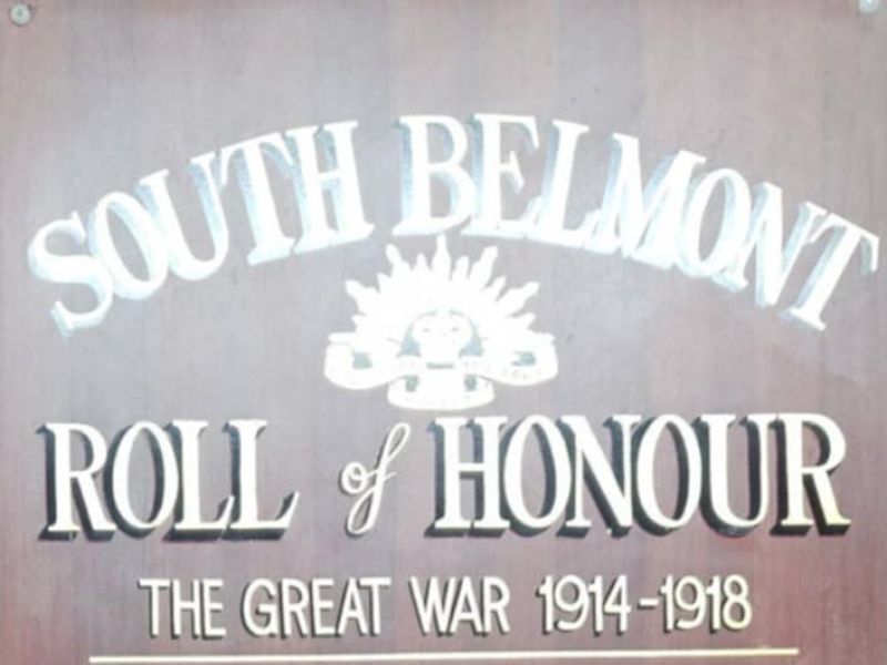 Ascot South Belmont Great War Roll of Honour