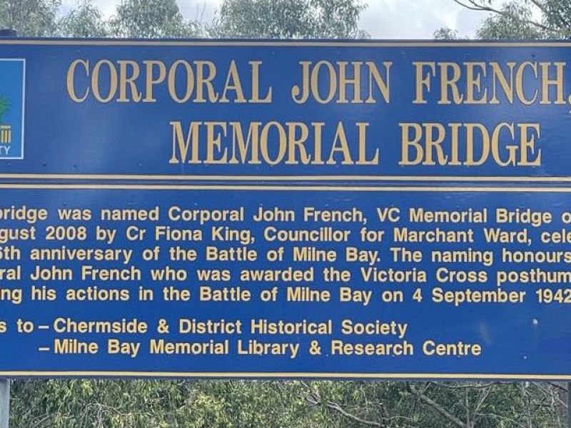 Memorial Bridge Sign
