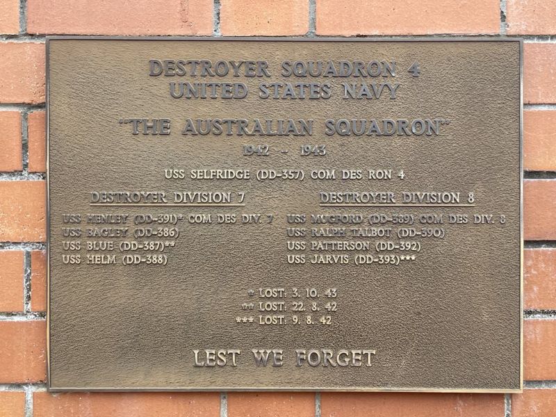 Plaque "The Australian Squadron"