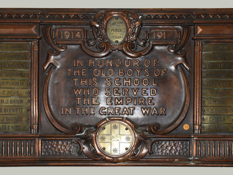 The Chiverton Public School Honour Roll, located in the Cowra and District Historical Museum