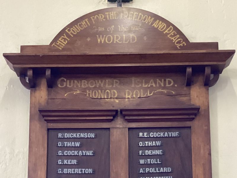 Gunbower Island Honor Roll