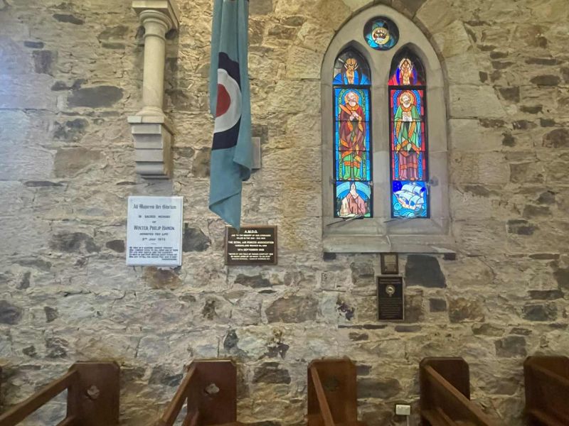 Plaque placement in St Mary's Church