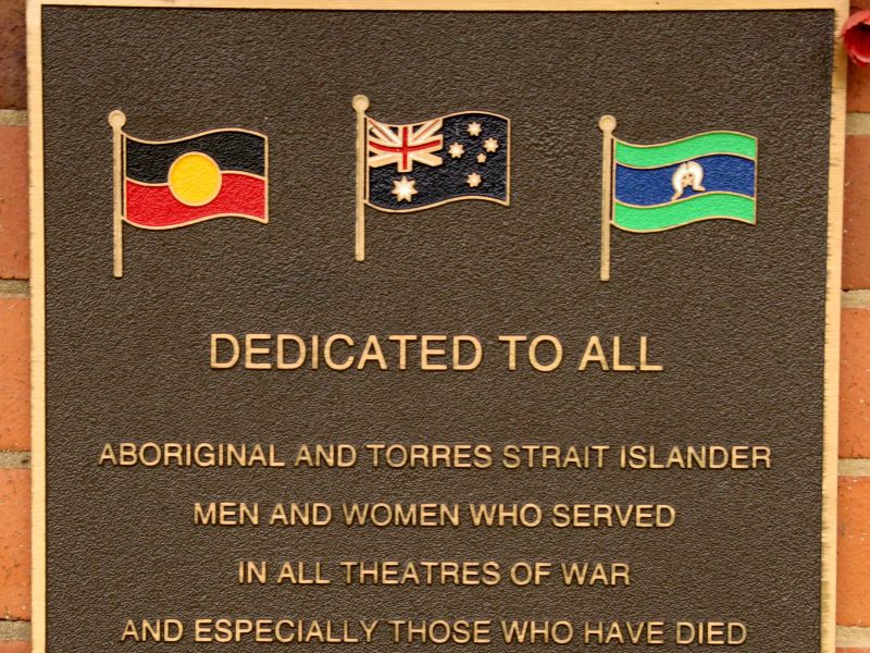 Grafton War Memorial Gardens Aboriginal and Torres Strait Islanders Men and Women Commemorative Plaque