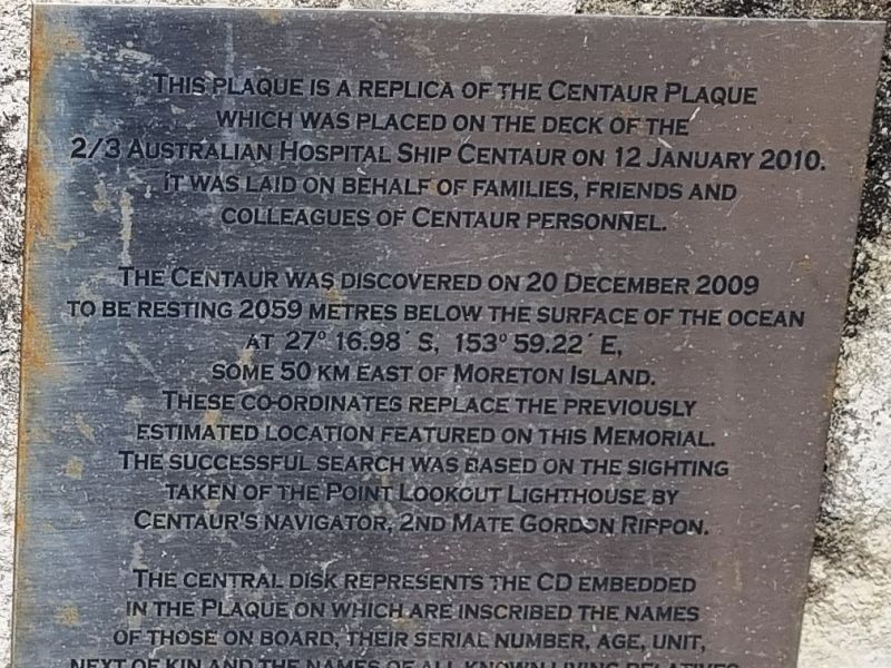 Australian Hospital Ship (AHS) Centaur Memorial Nth Stradbroke Island No. 5