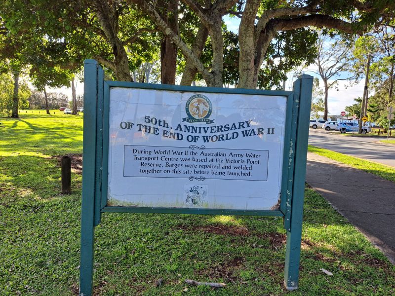 Victoria Point Landing Barges Memorial Sign #2 (Located near the intersection of Colburn Avenue and Masters Avenue)