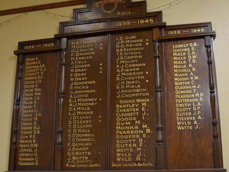 Littlehampton Peace Memorial Institute Roll of Honour