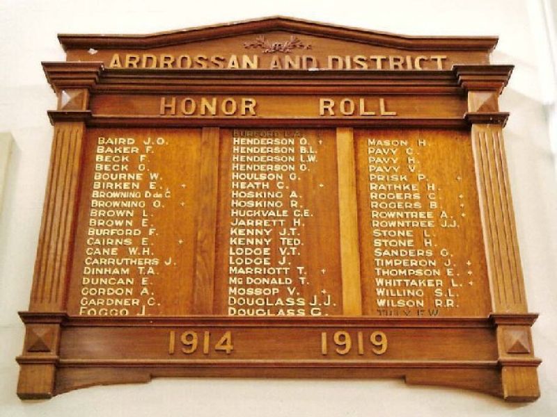 Ardrossan Roll of Honour