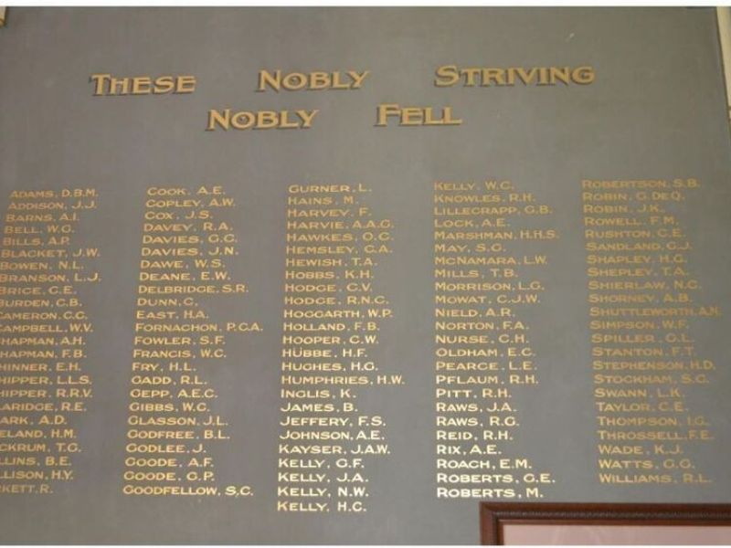 Prince Alfred College Honour roll