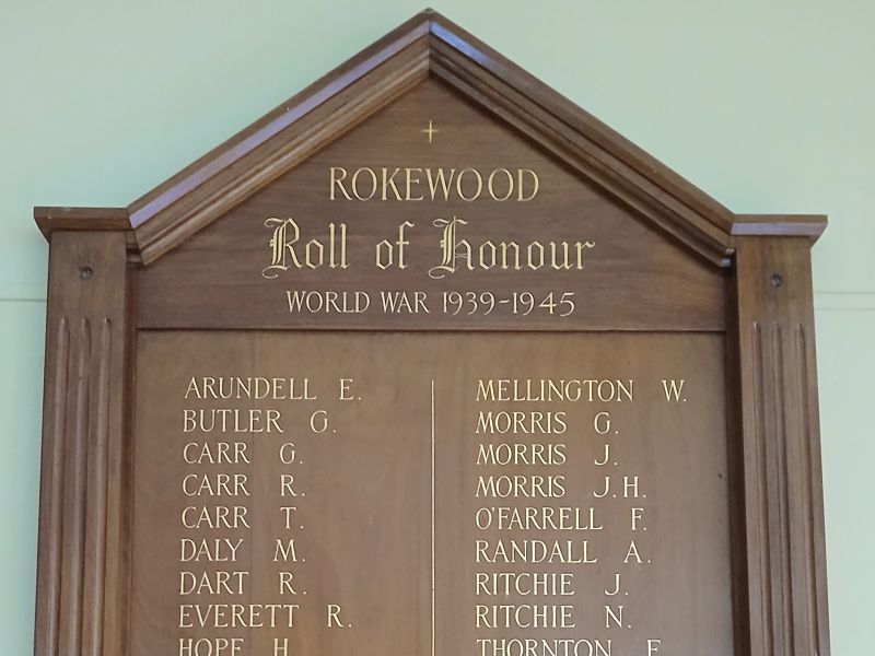 Rokewood WW2 Roll of Honour