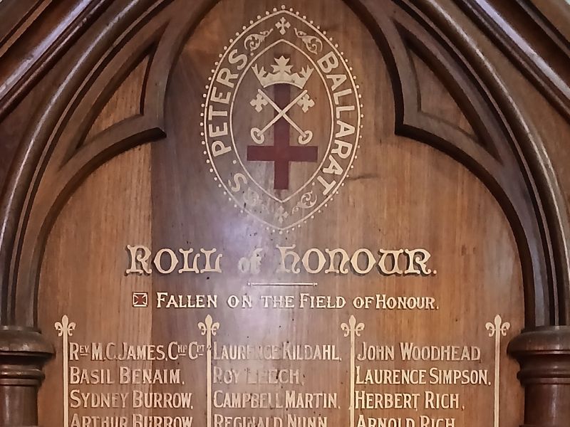 St Peters Anglican Church Roll of Honour