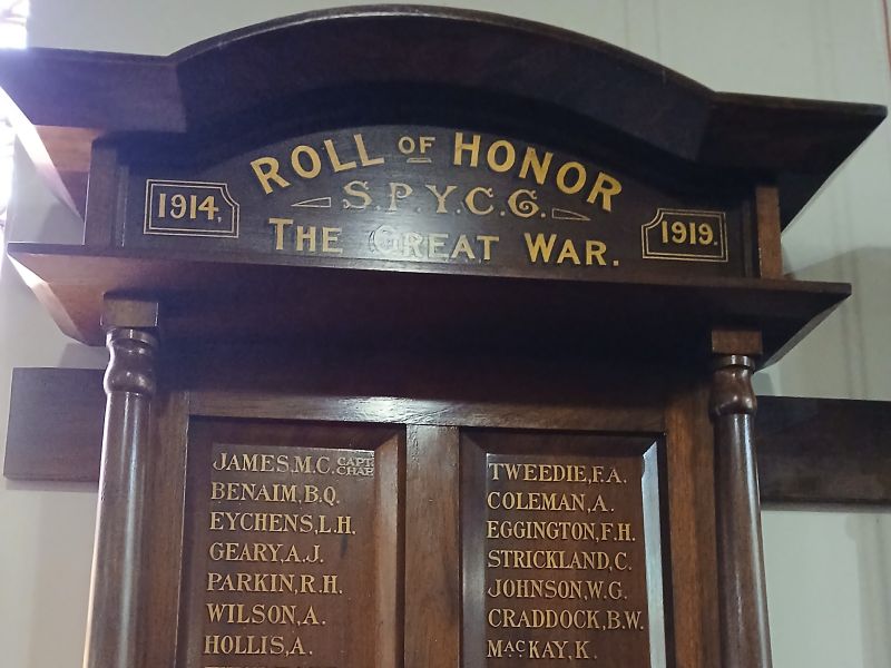 St Peters YCG Roll of Honor