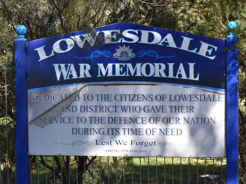 Lowesdale War Memorial