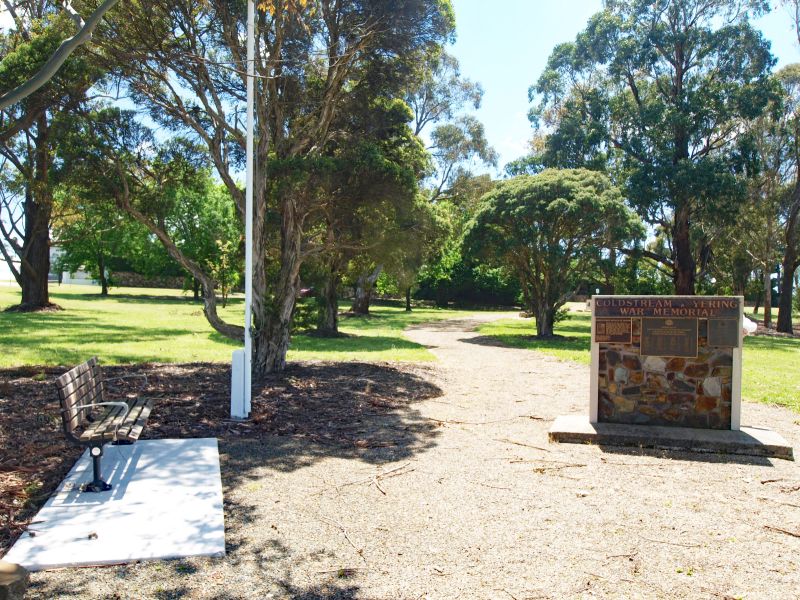 Stone War Memorial - Flag pole - seat