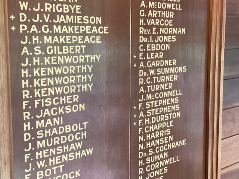 St Peters Church Honour Roll