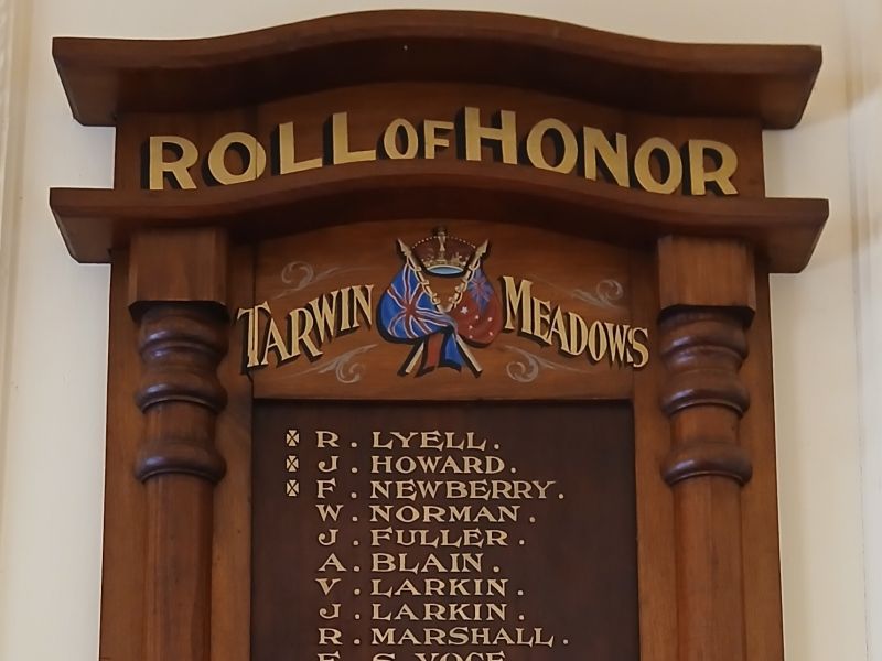 Tarwin Meadows Roll of Honor 