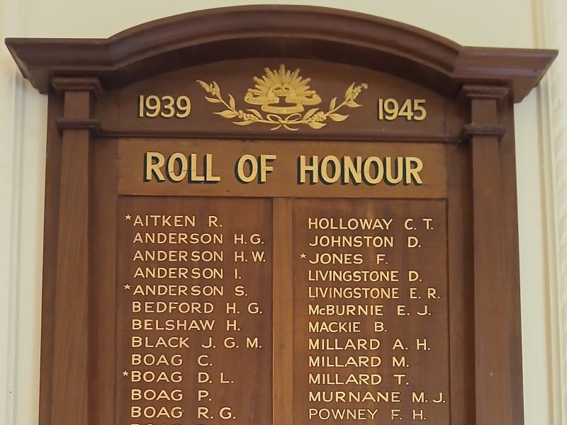 Tarwin Lower WW2 Roll of Honor