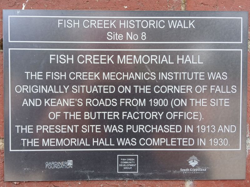 Fish Creek Memorial Hall 