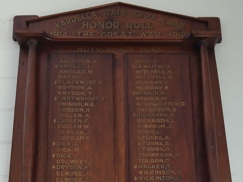 Kardella State School Honor Roll