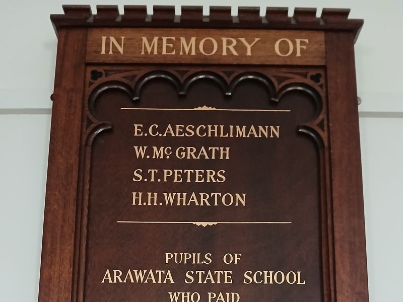 Arawata State School WW2 Roll of Honour