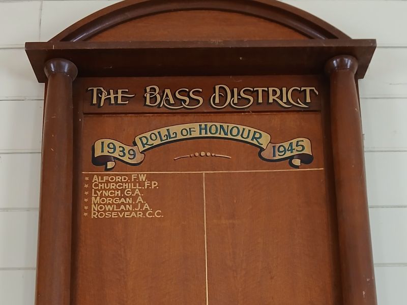 Bass District WW2 Roll of Honour