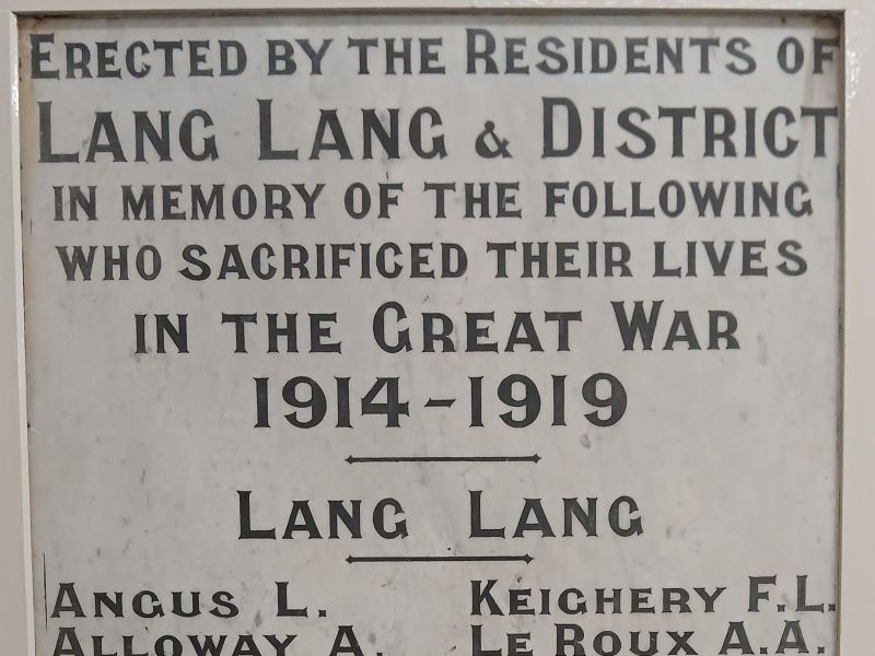 Lang Lang & District Honor Roll