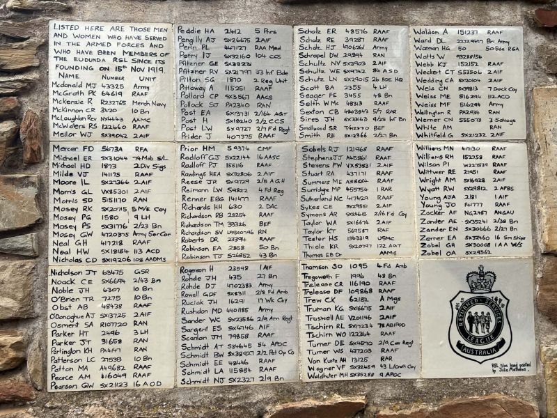 Eudunda RSL Members from 15 November 1919, A to Mc