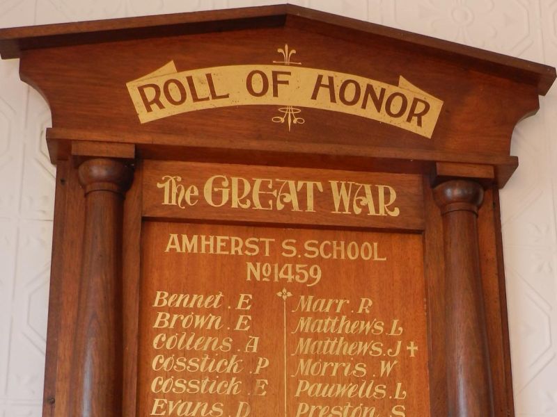 Amherst State School Roll of Honor
