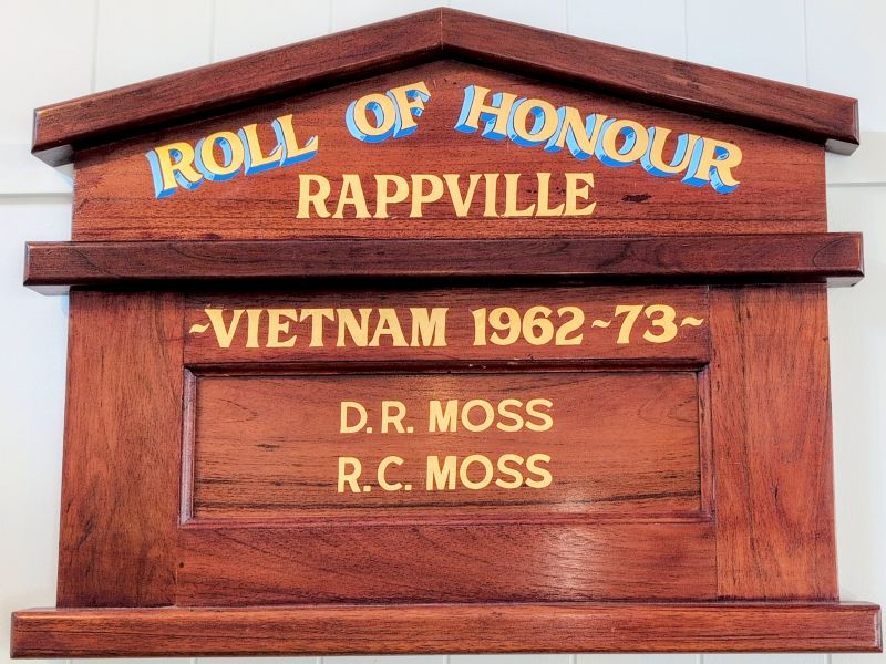 Rappville Roll of Honour - Vietnam War